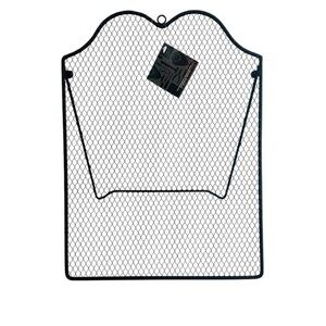 Black Metal Mesh Wall Organizer